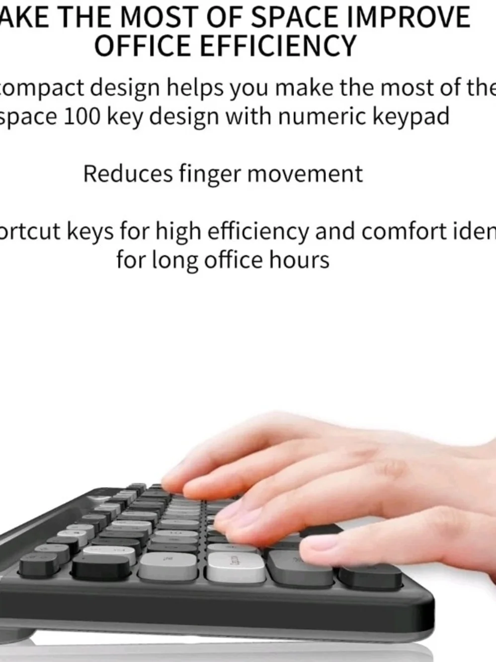 Wireless Keyboard and Mouse Set with Phone Holder -Compatible/Laptop/PC/Notebook